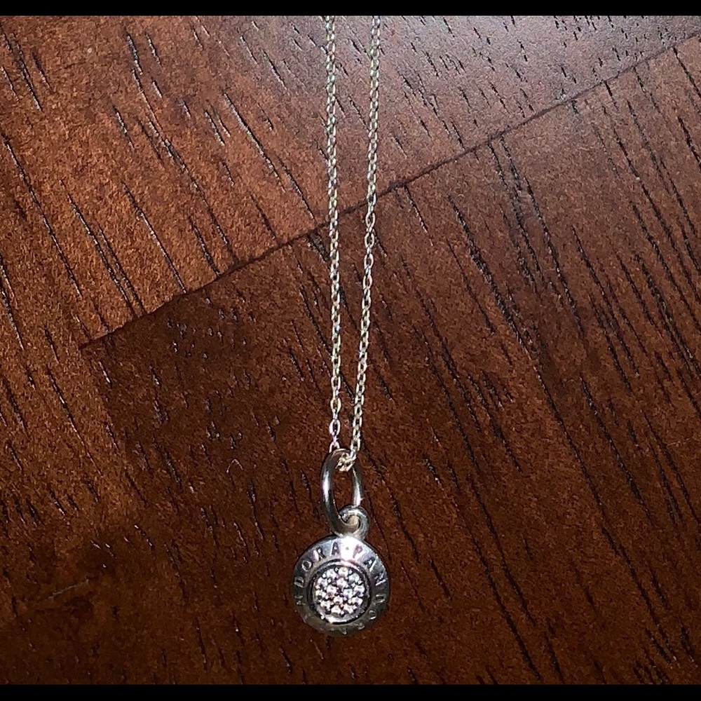 Auth. Pandora Signature Pave CZ Dangle Charm NWOT - Picture 3 of 7